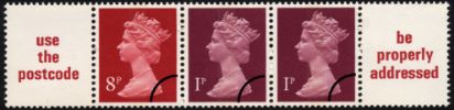 Machins: 10p Se-tenant Stamp Coil