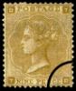 QV: 9d Yellow-brown (Small white letters)