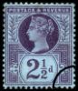 QV: 2 1/2d Purple on Blue paper (Jubilee)