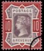 QV: 10d Purple & Red (Jubilee)