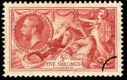 KGV: Seahorses (re-engraved): 5s Rose-red