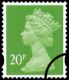 Machins (EP): 20p Light Green Iridescent Overprint)