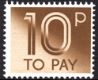 10p Light Brown [To Pay Labels]