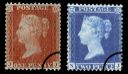 QV: 1d Red & 2d Blue Perforated