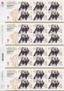 Equestrian - Team Dressage: Olympic Gold Medal 20 [Gold Medallist Stamp Sheet]