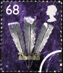 Wales 68p Prince of Wales Feathers