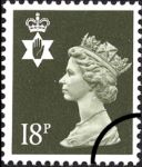 Northern Ireland 18p Olive-green