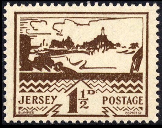 Jersey 1 1/2d (Views) Stamp(s)