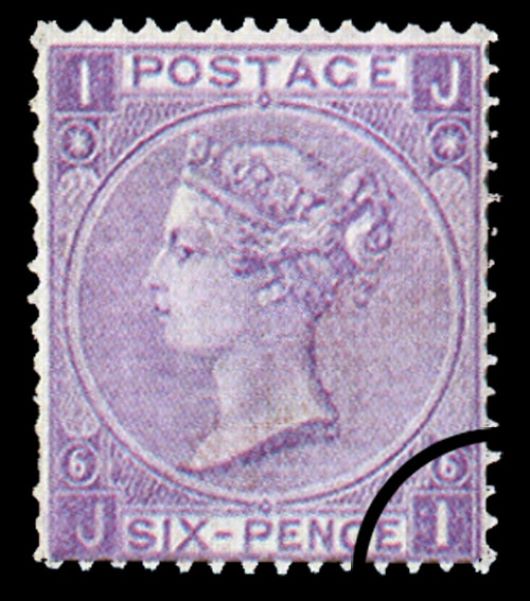 Victoria: 6d Lilac (with hyphen) (Large white letters)