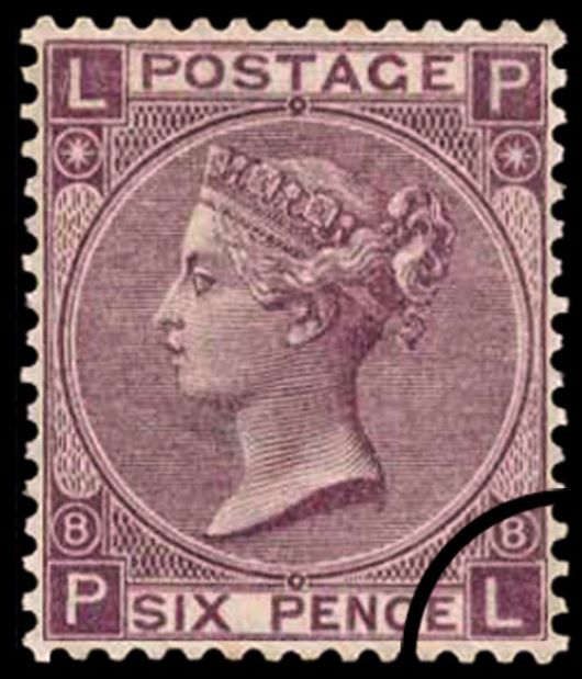 Victoria: 6d Lilac (no hyphen) (Large white letters)