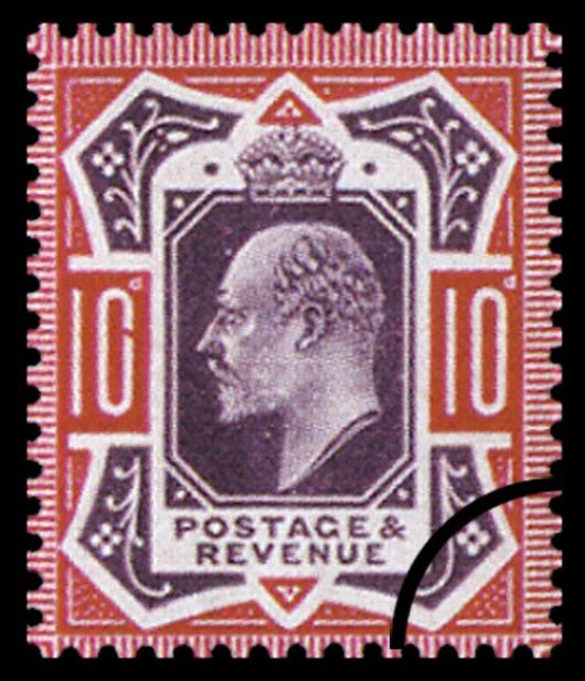 Edward VII: 10d Purple & Red