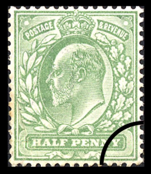 Edward VII: 1/2d Yellowish green