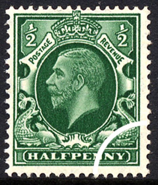 KGV: Photogravure: 1/2d Green Stamp(s)