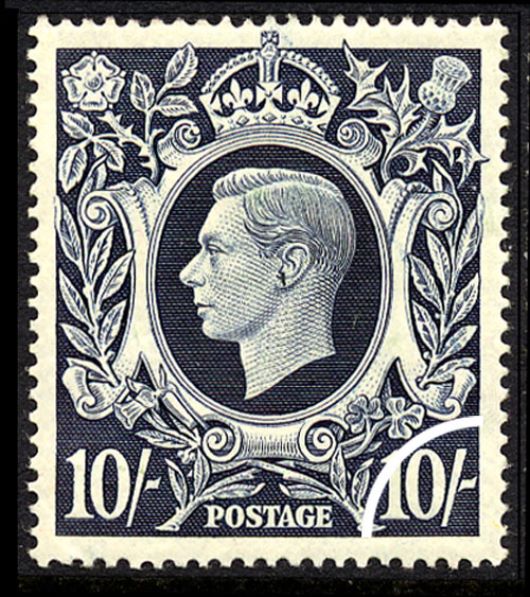 George VI: 10s Dark Blue