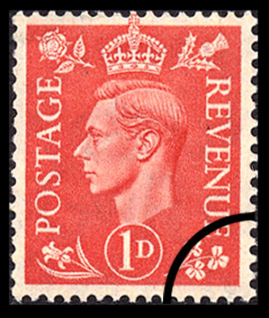 George VI: 1d Pale Scarlet