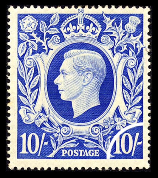 George VI: 10s Ultramarine