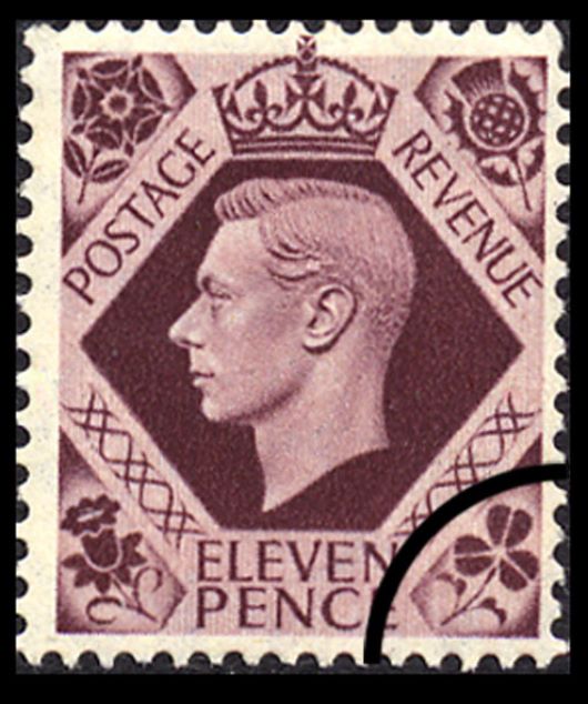 George VI: 11d Plum