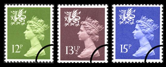 Wales 12p, 13 1/2p, 15p Stamp(s)