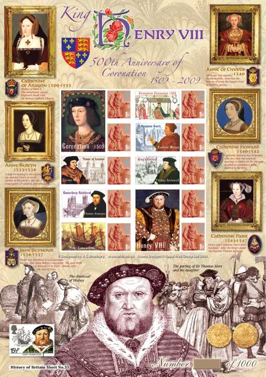 henry viii stamps